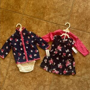 Floral Baby Outfit Set with Jacket and Dress - 12 Month NEW with tags!